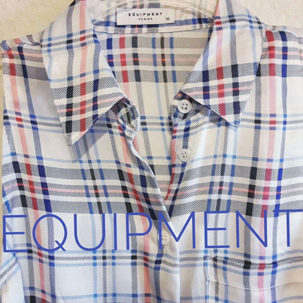 Equipment Sleeveless Silk Blouse